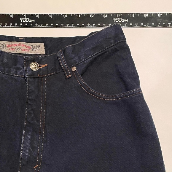 High-Rise Straight Leg Women’s Jeans - Dark Blue - Picture 12 of 16